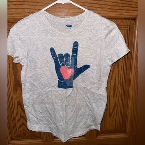 Short sleeved gray, Girls Old Navy Unicorn tshirt, new with tags